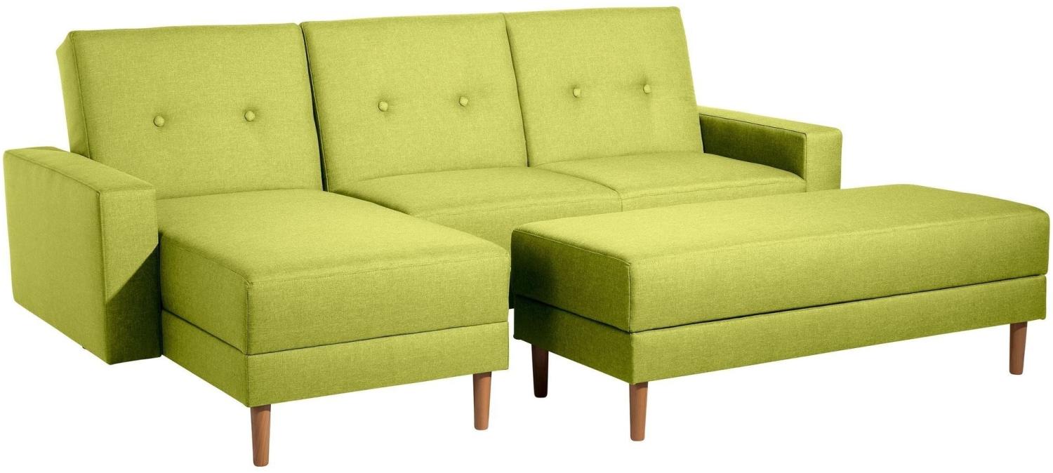 Schlafsofa Kaula Bezug Flachgewebe Erle natur / apfel 23026 Bild 1