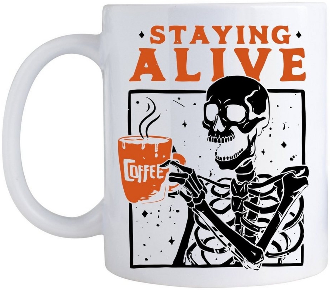 Giftandprint Tasse Totenkopf Halloween Deko Tasse Keramiktasse, Mikrowellengeeignet, Spülmaschinengeeignet Bild 1