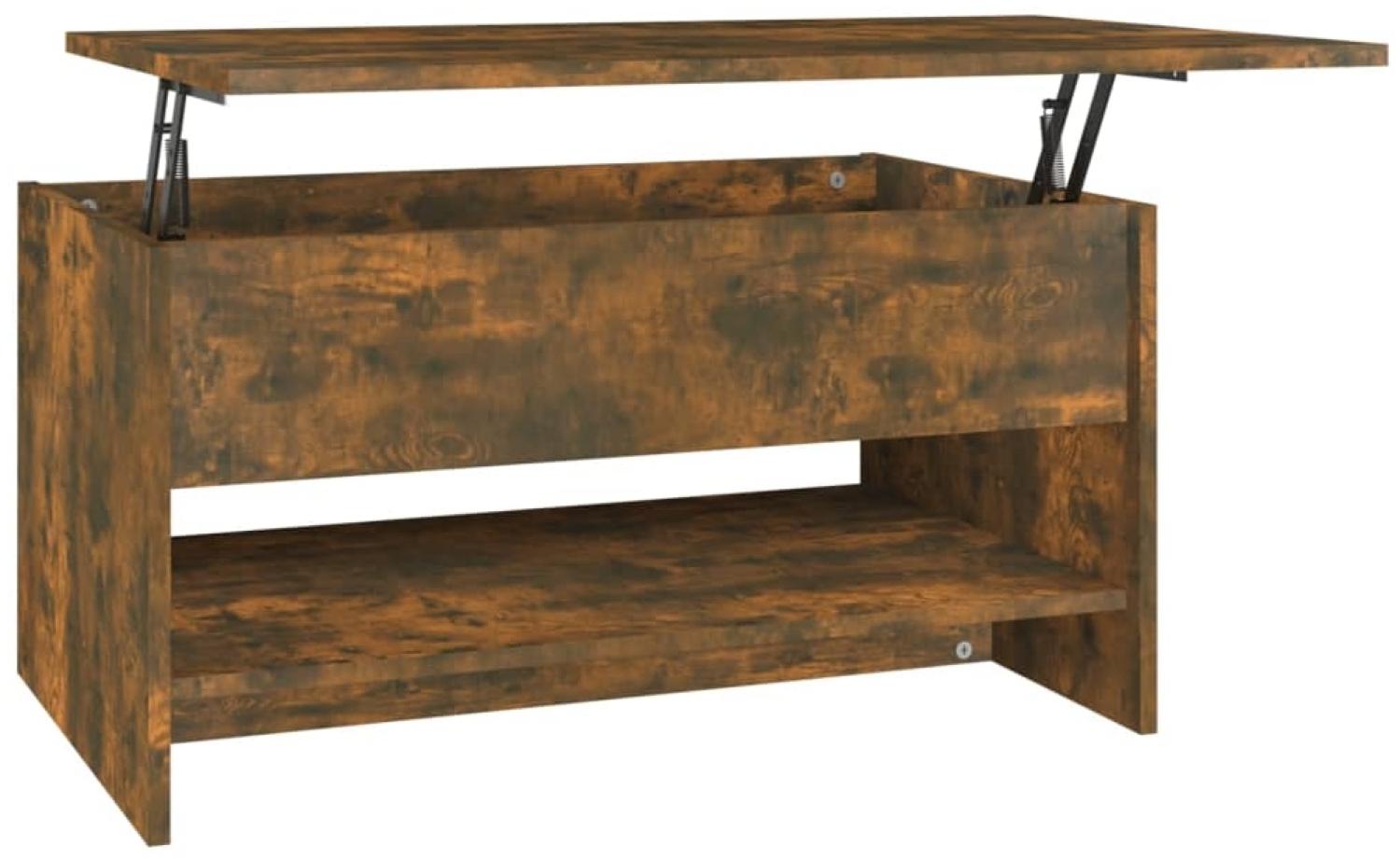 vidaXL Couchtisch Räuchereiche 80x50x40 cm Holzwerkstoff 819296 Bild 1
