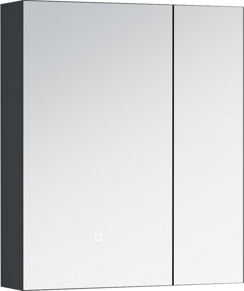 doporro Spiegelschrank Wandschrank Wandspiegel LED Weiß/Anthrazit Spiegelschrank4 Bild 1