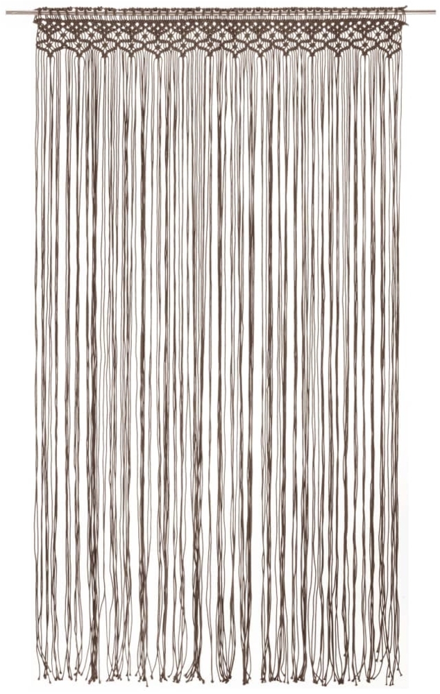 vidaXL Makramee Vorhang Taupe 140x240 cm Baumwolle 323981 Bild 1