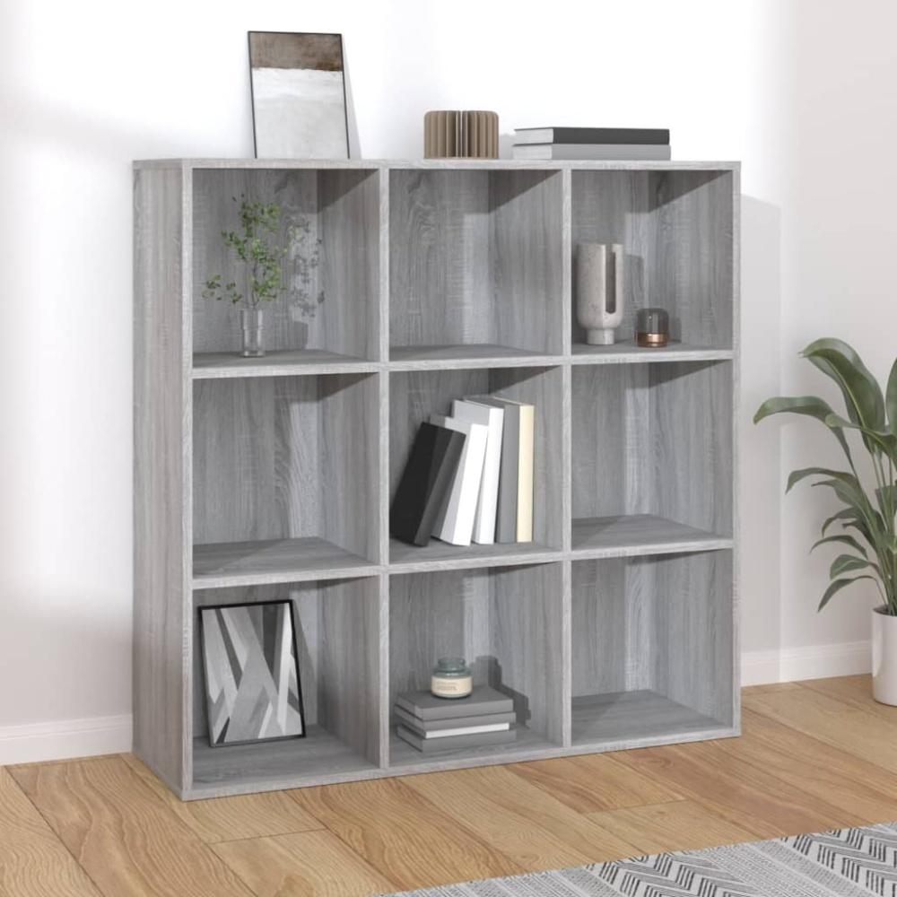 vidaXL Bücherschrank Grau Sonoma 98 x 30 x 98 cm [815451] Bild 1