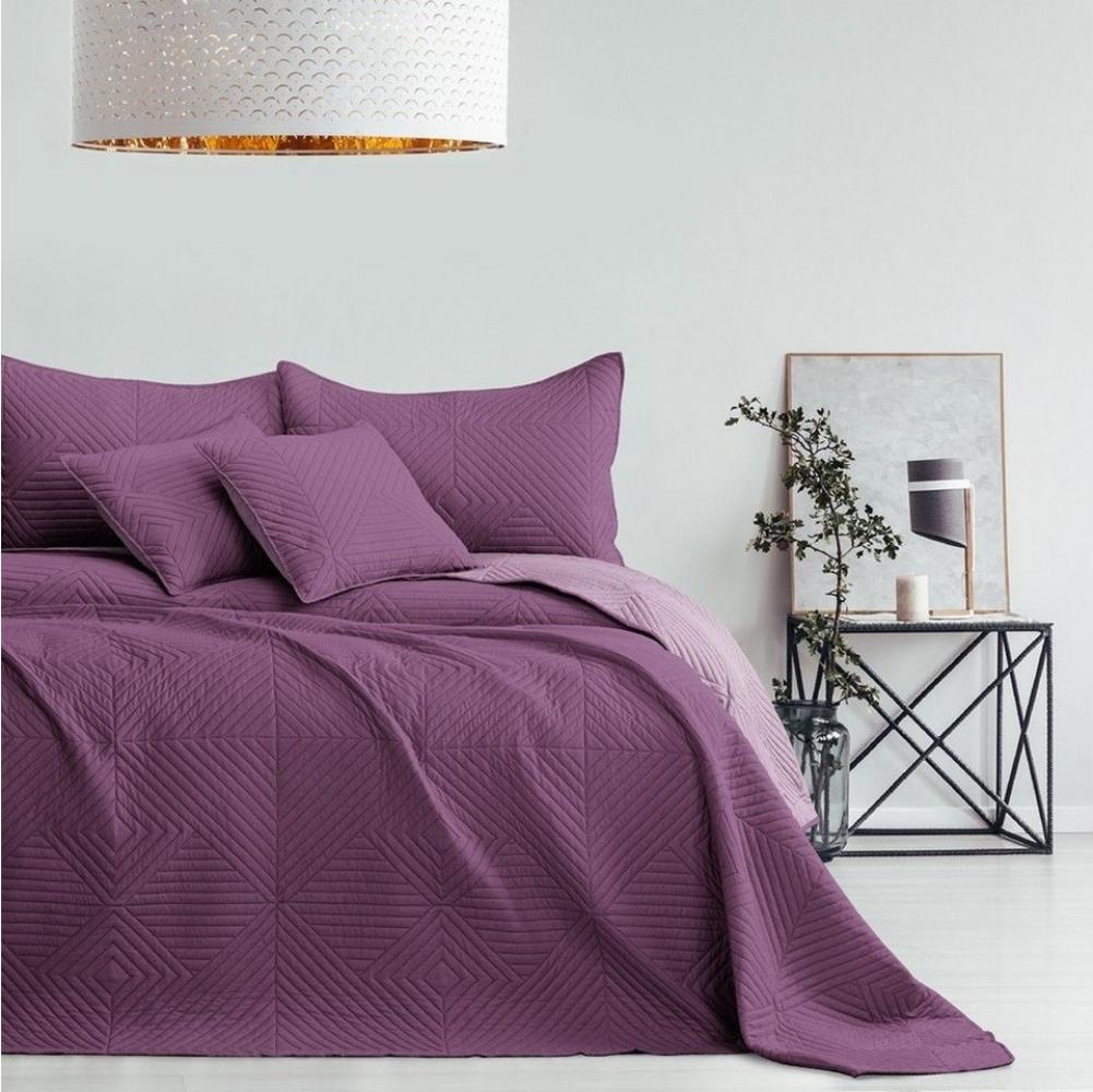 AmeliaHome Tagesdecke violett Flieder 170x210 Bettüberwürf zweiseitig Ultrasonic Steppung Polyester Softa Bild 1