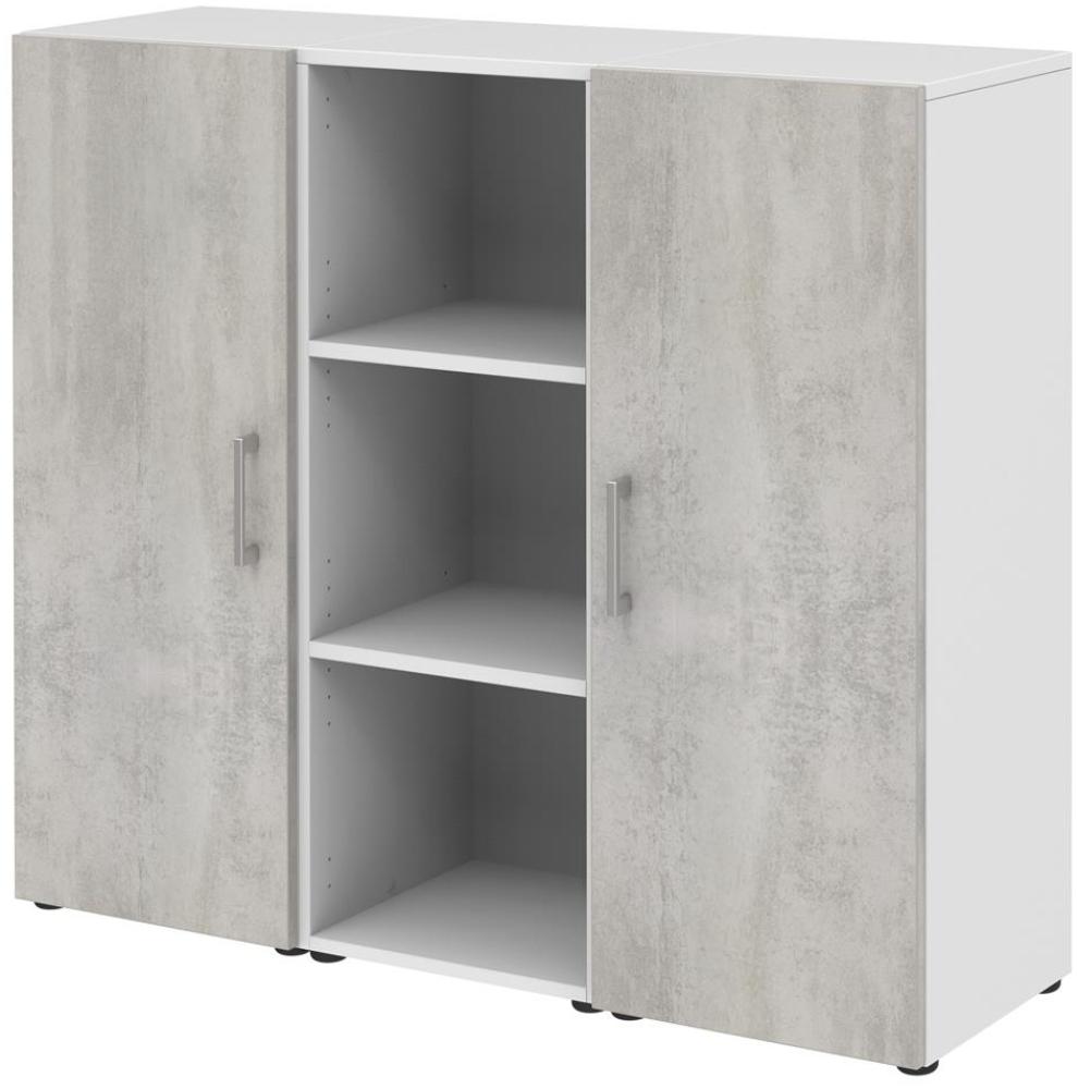 Sideboard in Beton Optik - 120x107,2x34,4cm (BxHxT) Bild 1