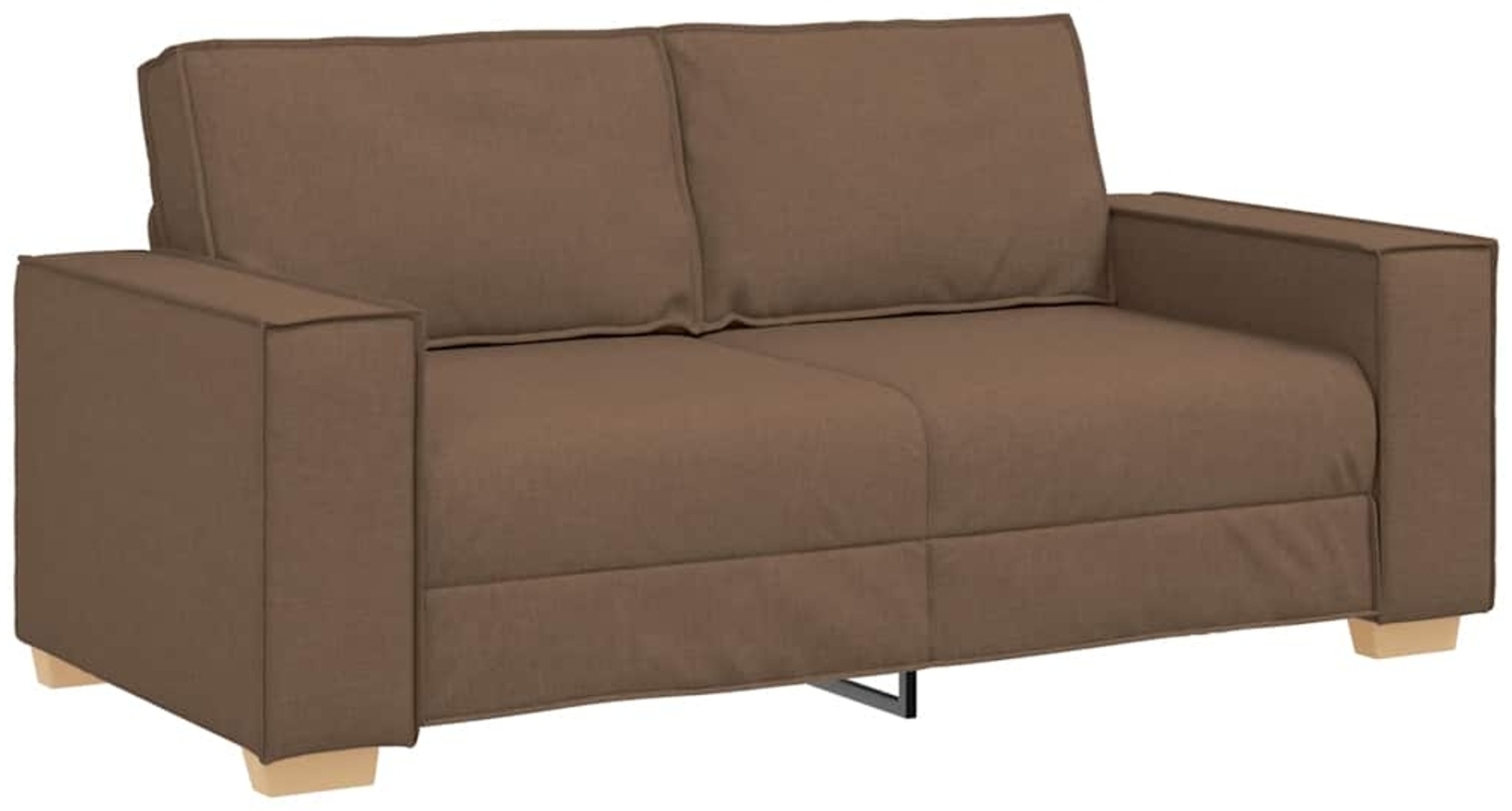 vidaXL 2-Sitzer Sofa Braun 140 cm Stoff 4104984 Bild 1