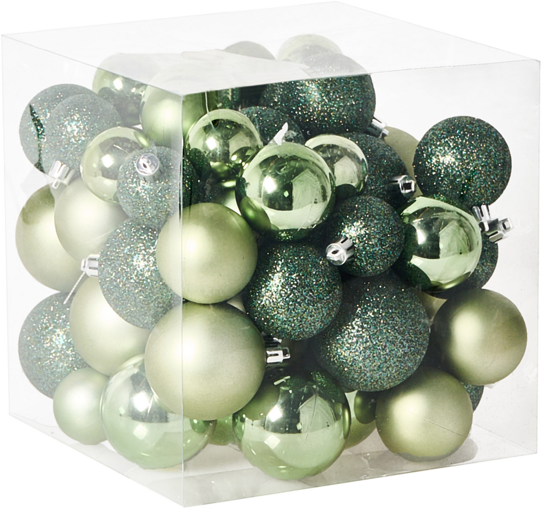 Weihnachtskugel 60er Set TYIN Grün Bild 1