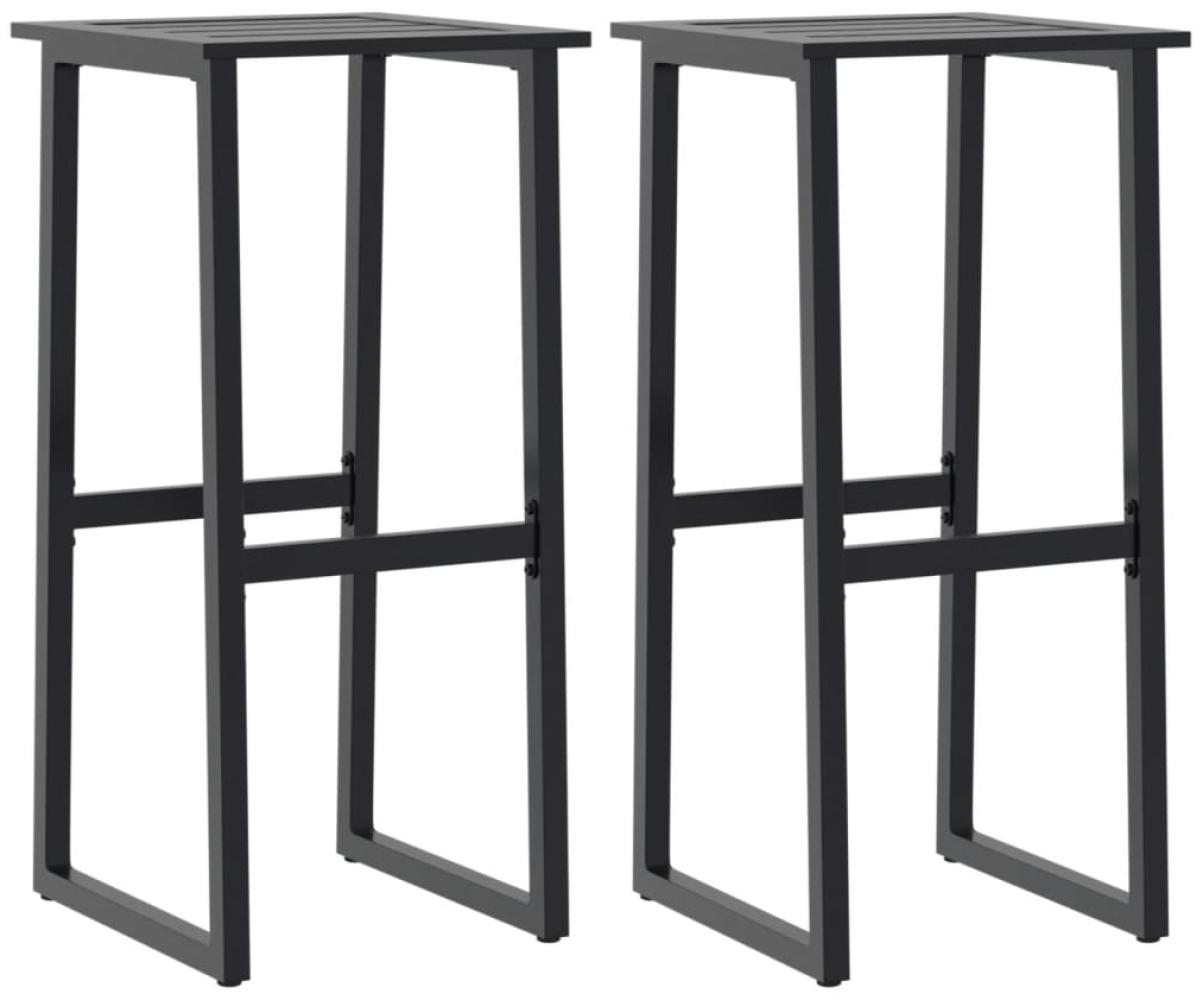 vidaXL Barhocker 2 Stk. Schwarz 38x38x80 cm Pulverbeschichteter Stahl 4009265 Bild 1
