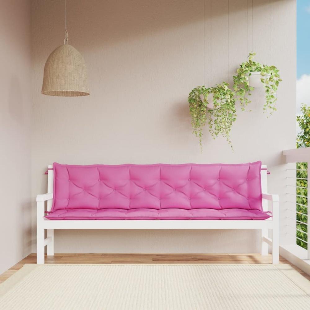 vidaXL Gartenbank-Auflagen 2 Stk. Rosa 200x50x7 cm Stoff 361752 Bild 1