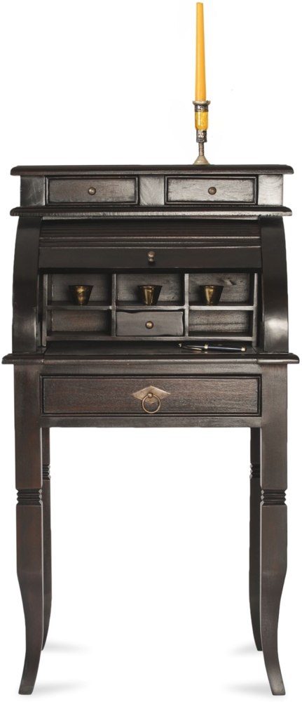 Sekretär Samba Akazie massiv Schreibtisch Bürotisch Kommode Schrank Highboard Bild 1