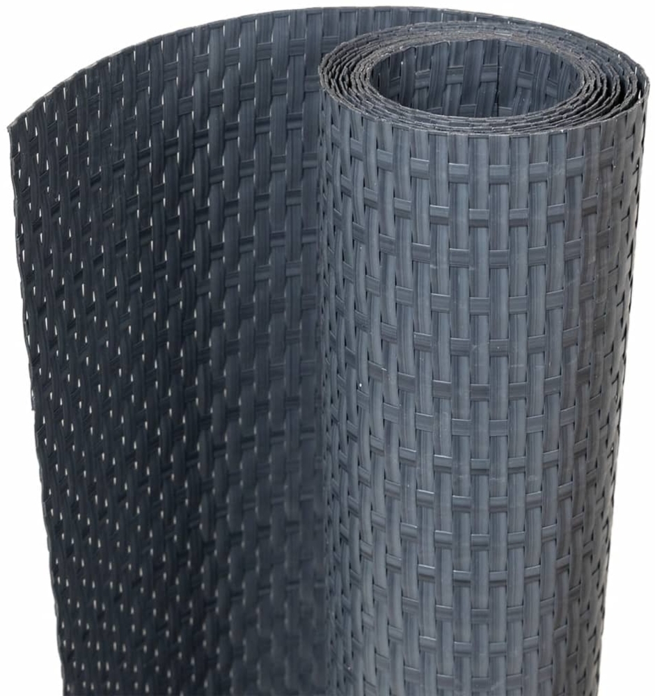 vidaXL Balkon-Sichtschutz Anthrazit 300x80 cm Poly Rattan 156235 Bild 1