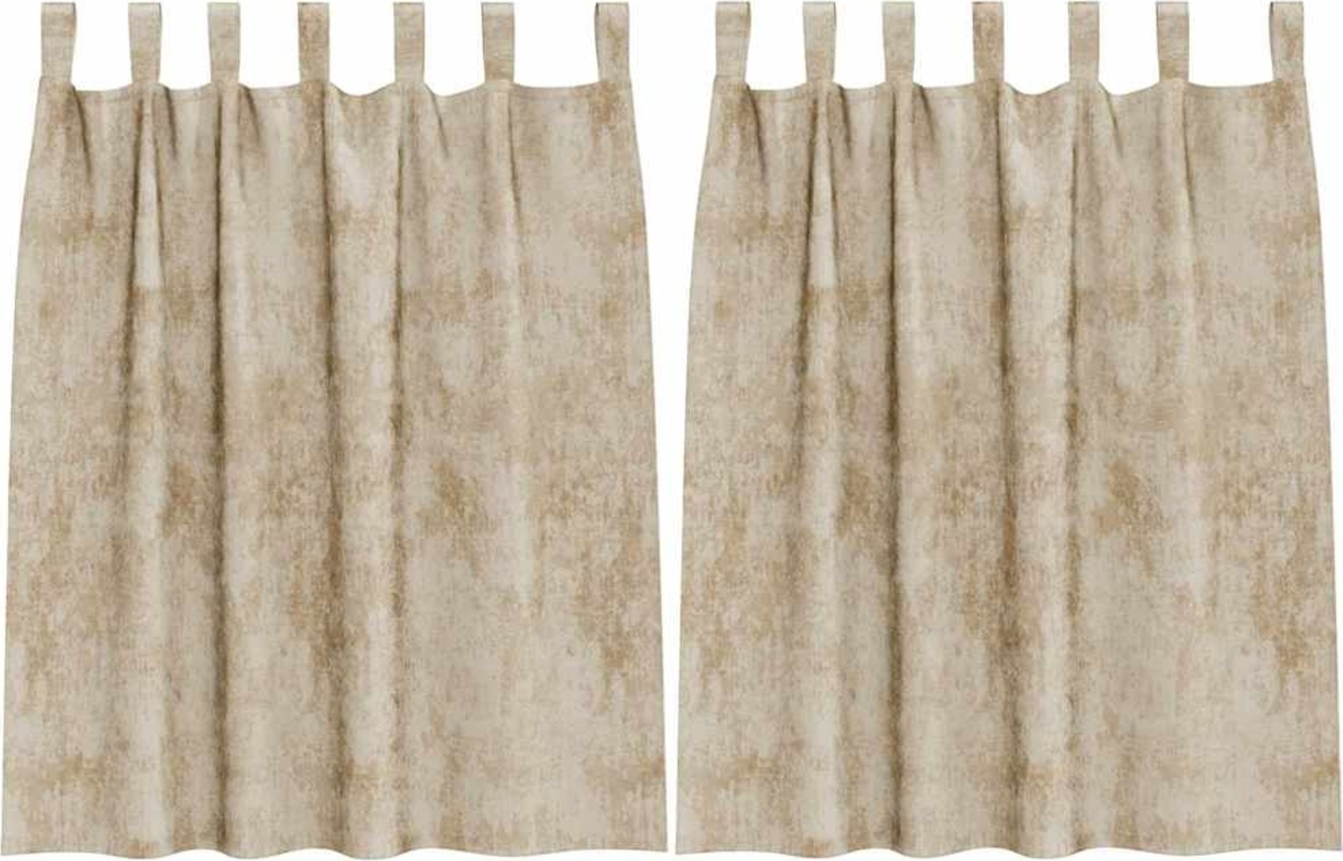 vidaXL Samtvorhänge mit Vorhängen 2 pcs Creme 140 x 140 cm Samt 4107733 Bild 1