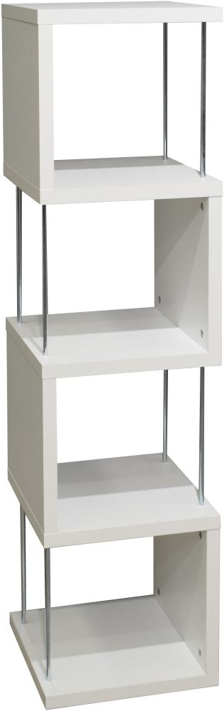 Mäusbacher Office Standregal Holzwerkstoff 33x126x33 cm Weiß matt Bild 1