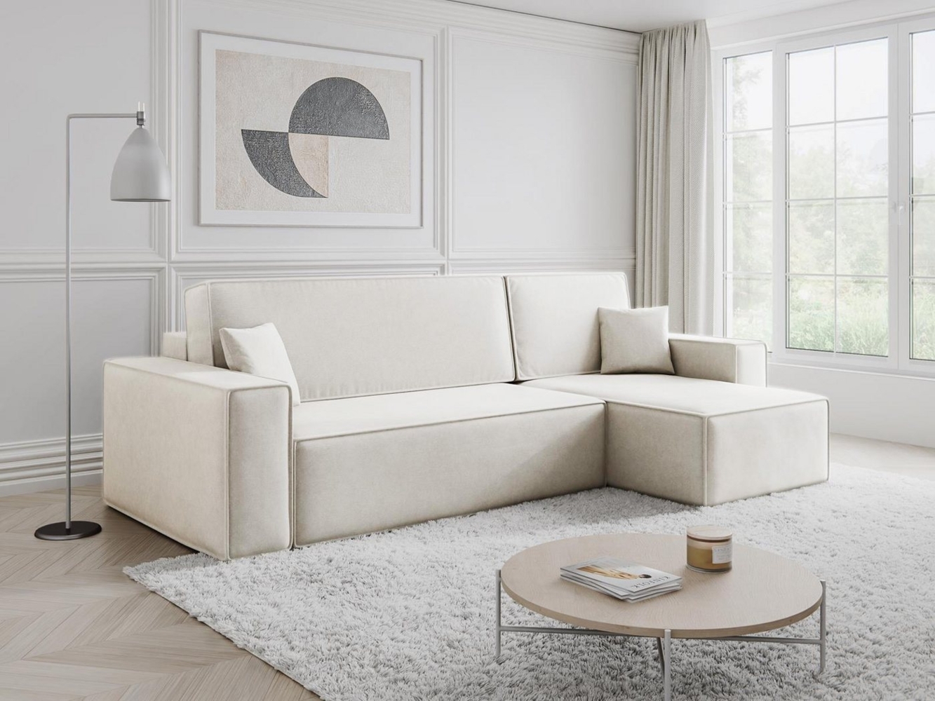 Compleo Ecksofa TOKYO, L-form Ecke, mit universelle Ottomane und Schlaffunktion Bild 1