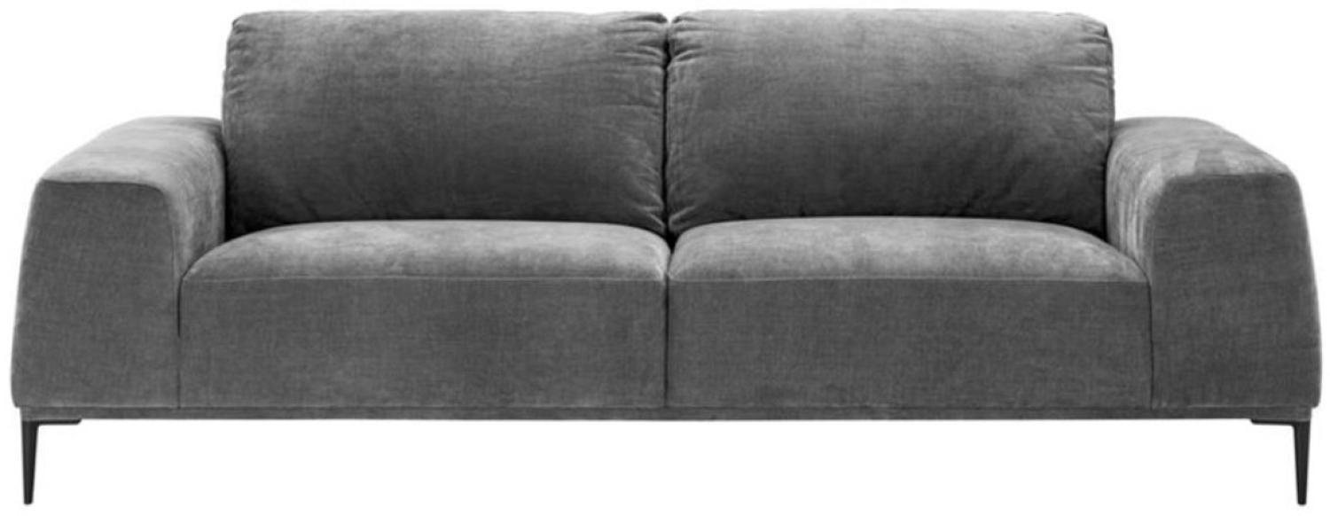 Casa Padrino Luxus Wohnzimmer Sofa Grau 223 x 93 x H. 80 cm - Hotel Möbel Bild 1