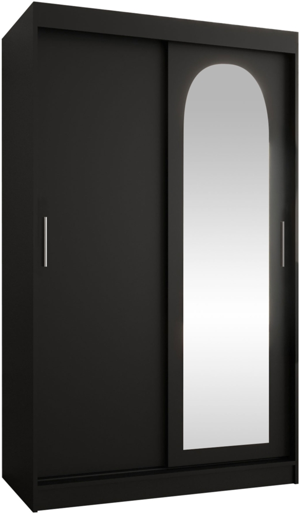Kleiderschrank Samker 120 cm (Farbe: Schwarz, mit zwei Schubladen) Bild 1