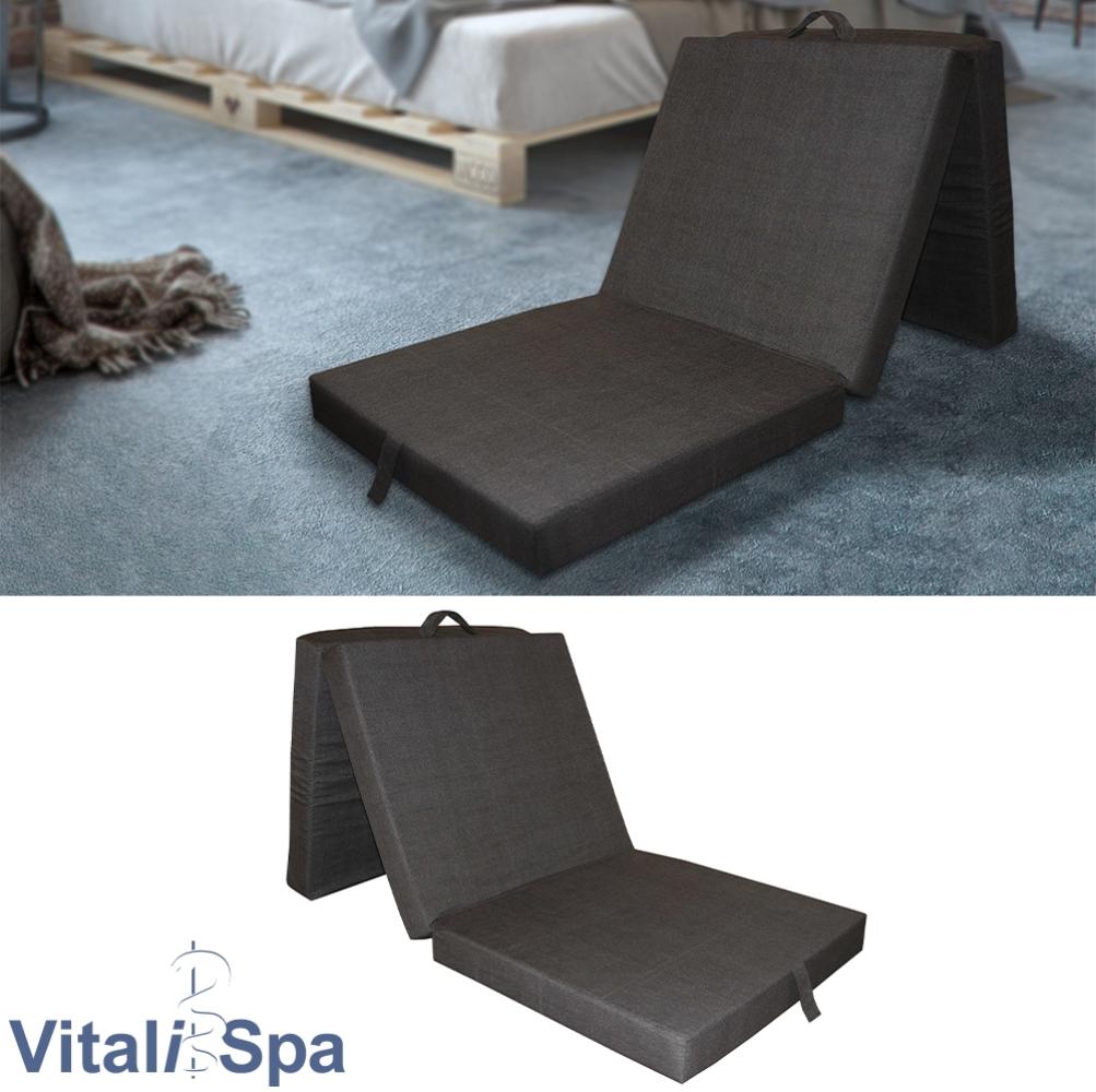 VitaliSpa Faltmatratze Klappmatratze Matratze Reisebett 70x190 cm Anthrazit Bild 1