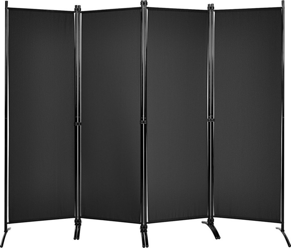 COSTWAY Paravent 4-teilig Raumteiler, Klappbar, Metallrahmen, 220x173 cm Bild 1