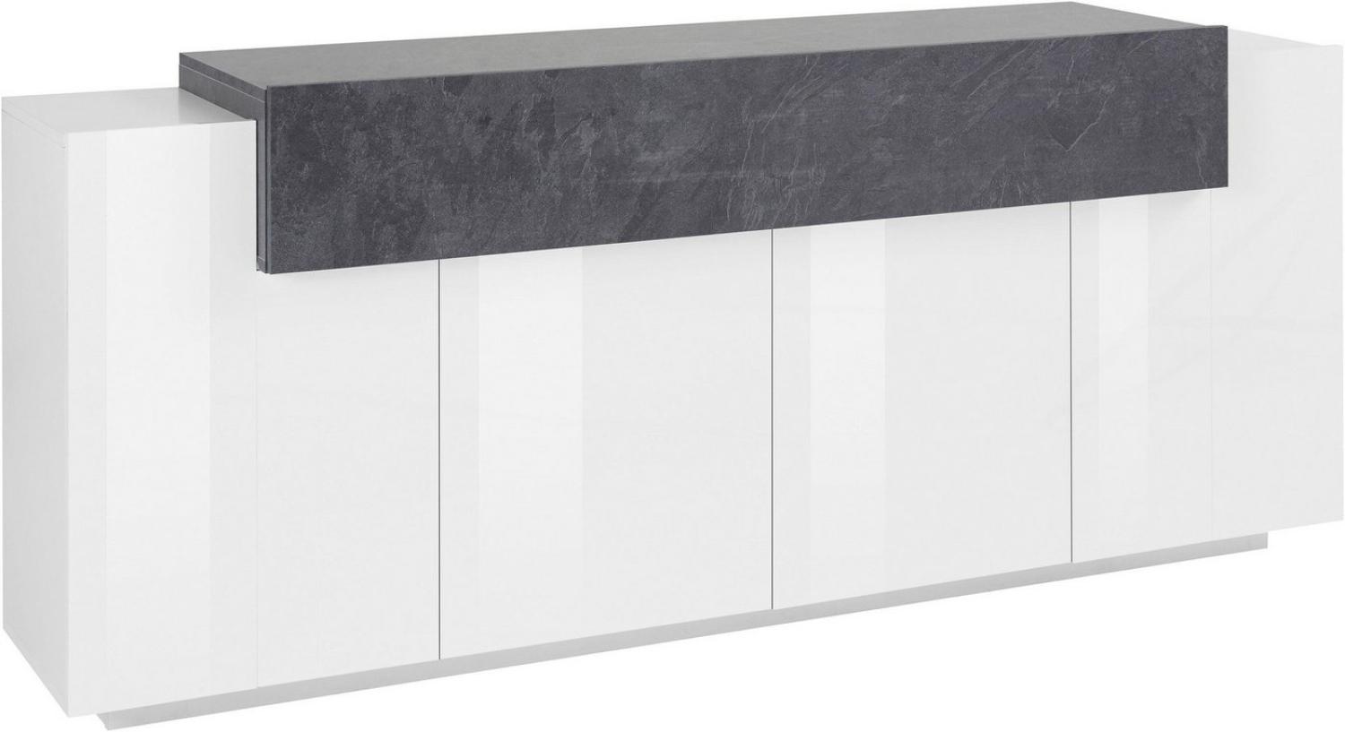 INOSIGN Sideboard Coro, Kommode, Schrank, Kredenz, grifflos mit Einlegeböden, 1 klappe,4 Türen, Doppeltiefe, B/T/H 200x45x85,6cm Bild 1