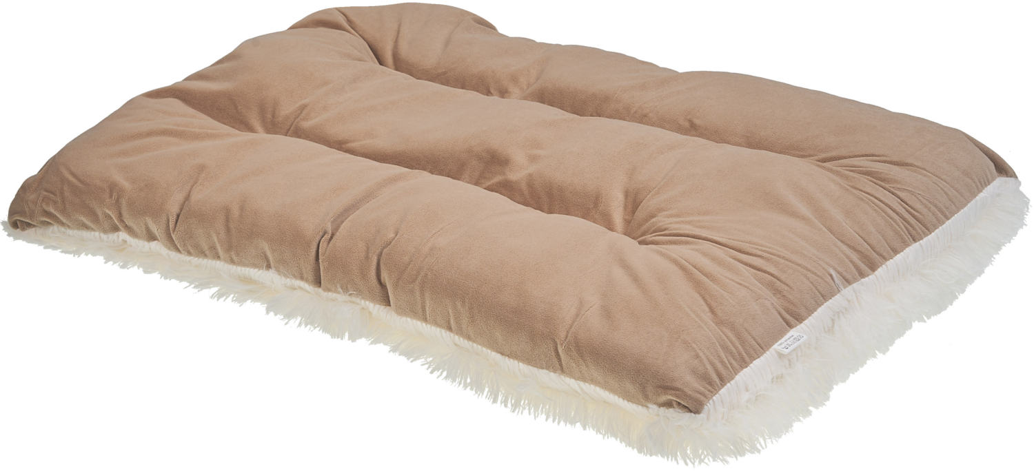 Tierbett ERGANI Samtstoff Beige Bild 1