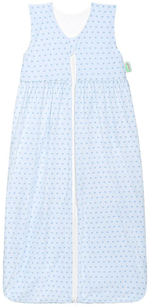 Odenwälder Jersey-Schlafsack Anni springing dots sky blue, Größe:70 Bild 1