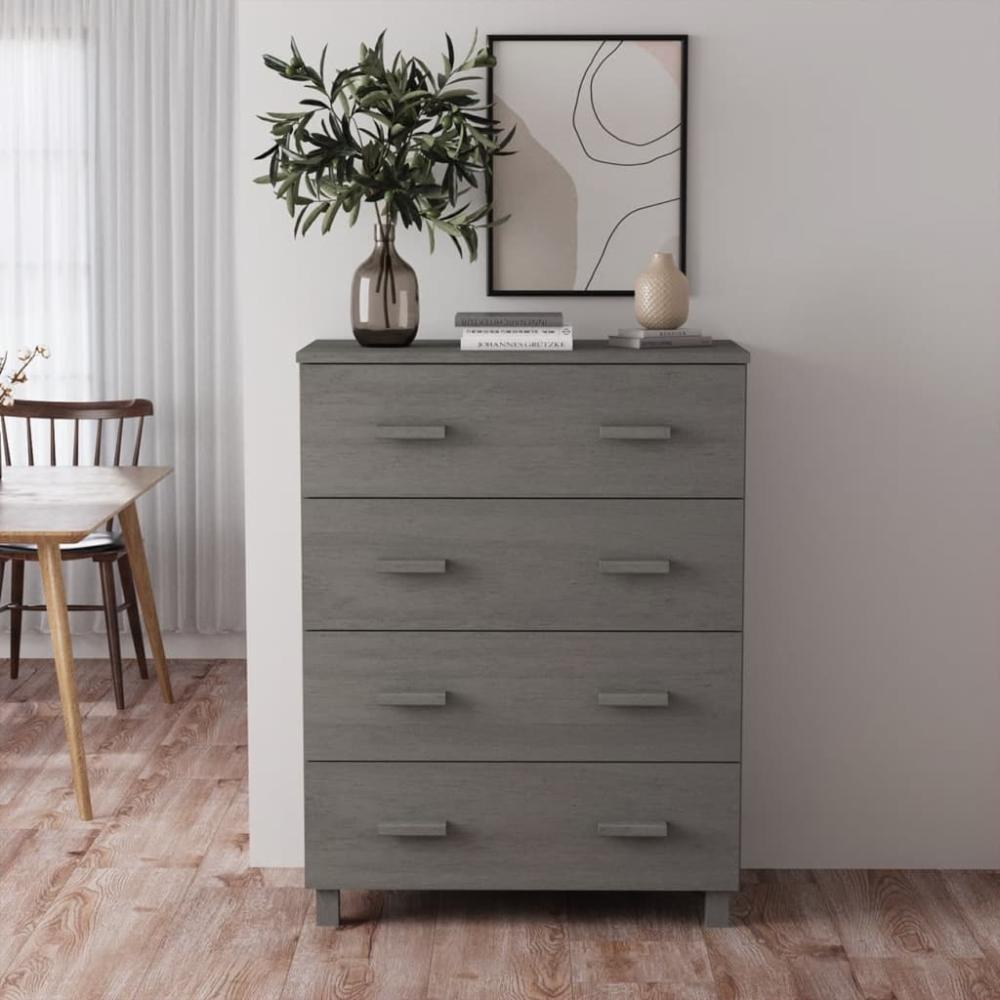 vidaXL Sideboard HAMAR Hellgrau 79x40x103,5 cm Massivholz Kiefer 340427 Bild 1
