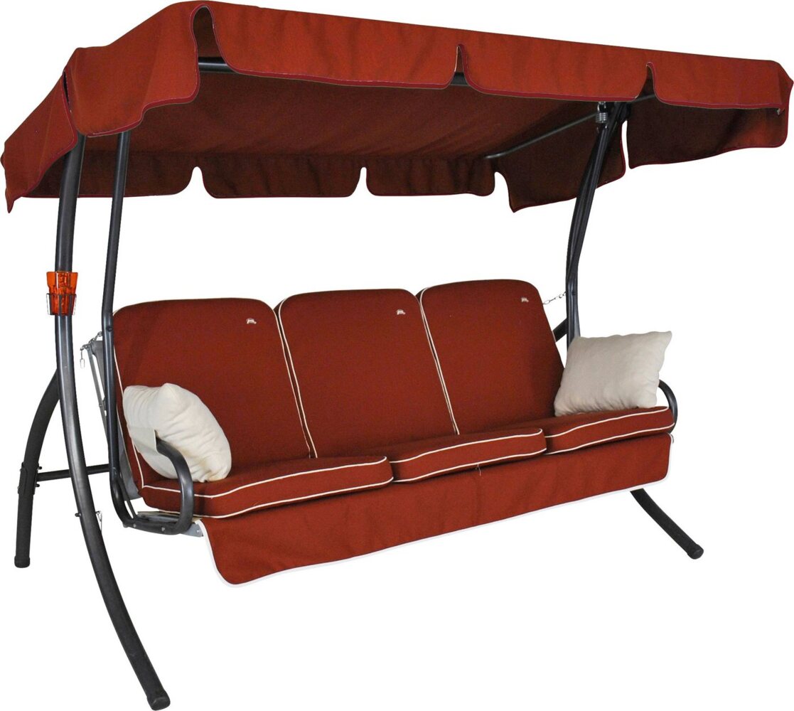 Angerer Freizeitmöbel Hollywoodschaukel Comfort Style, 3-Sitzer, Bettfunktion, inkl. Auflagen und Zierkissen Bild 1