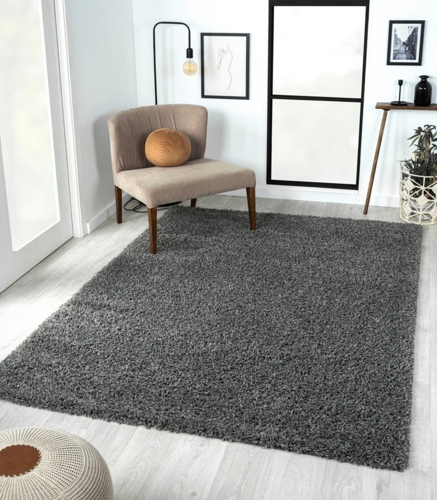 Myflair Möbel & Accessoires Hochflor-Teppich My Shaggy, rechteckig, Höhe: 37 mm, Shaggy, Uni-Farben, leicht glänzend, Microfaser, extra flauschig Bild 1