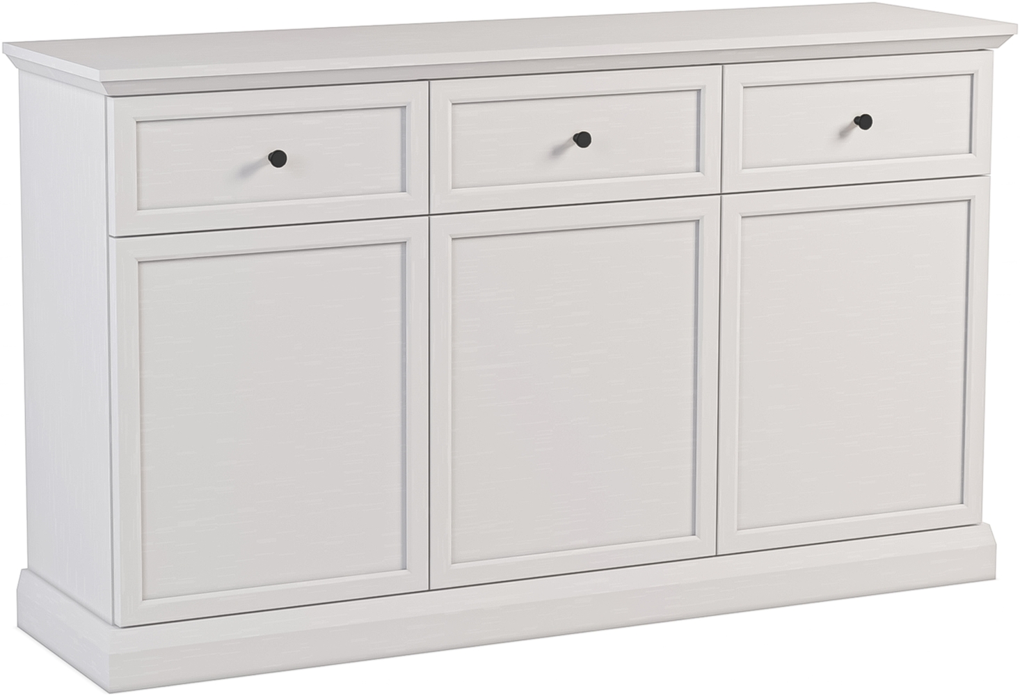 AX LIVING Kommode mit Schubladen Levantos K3D3S – 149 cm, Weiß Opal Bild 1