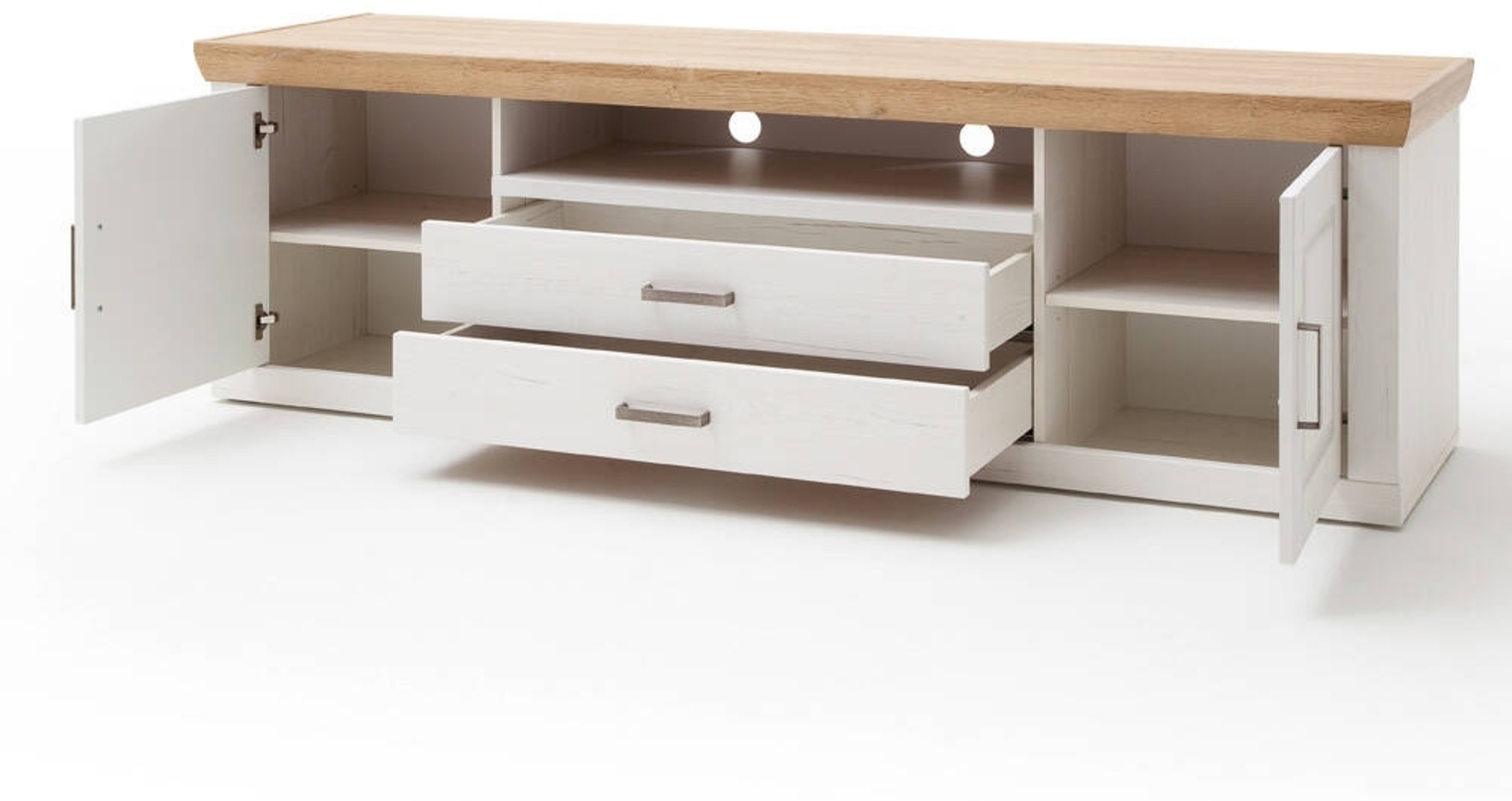 Lowboard TV-Schrank BRASILIA-05 Landhausstil in Pinie Aurelio Nb. & Grandson Oak Nb. - B/H/T: 198/63/52cm Bild 1