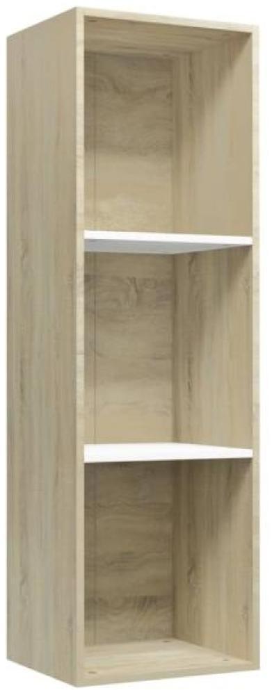 vidaXL Bücherregal/TV-Schrank Weiß Sonoma-Eiche 36x30x114cm Spanplatte Bild 1