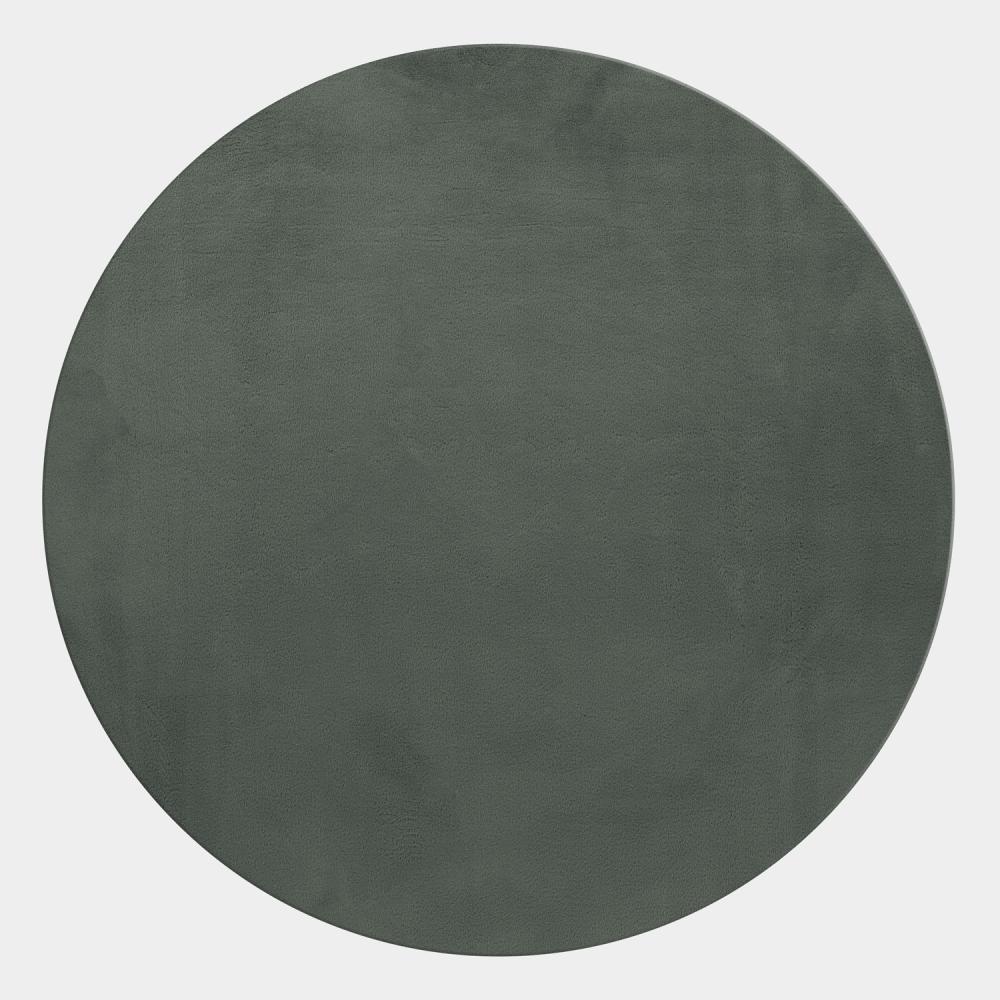 Hochflor Teppich Pia rund - 120 cm Durchmesser - Grün Bild 1