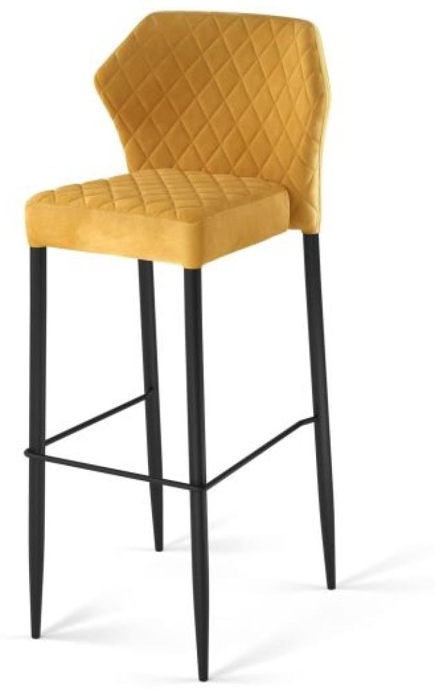Louis Barhocker Velours Gepolstert Gelb, Feuerhemmend, 50X47X105Cm (Bxtxh), 52104 2 Stück Bild 1