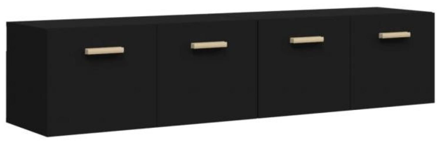 Wandschränke 2 Stk. Schwarz 80 x 35 x 36,5 cm Holzwerkstoff Bild 1