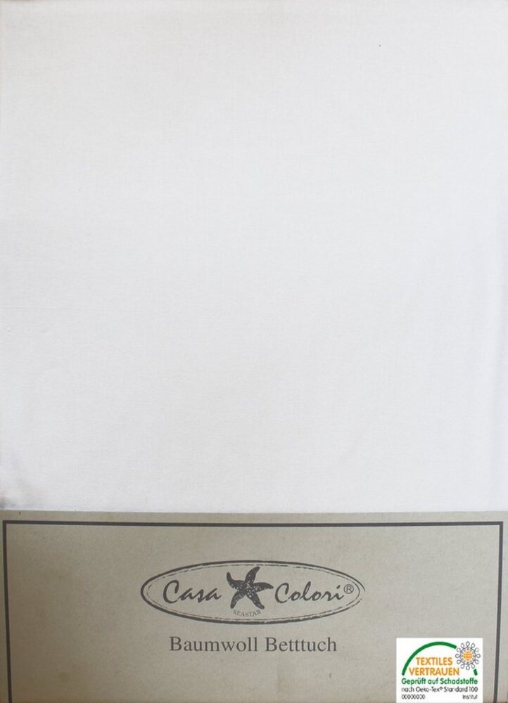 KH-Haushaltshandel Bettlaken klassisches Haustuch, Betttuch, Bettlaken, OHNE Spanngummi, weiß, Baumwoll-Cretonne, Gummizug: nein, (1 Stück), 150x250cm, robustes Baumwoll Cretonne Gewebe Bild 1