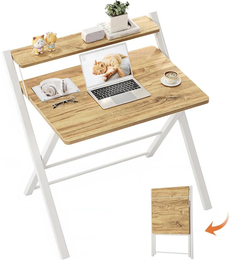 Klappschreibtisch Klein Beige Modern Home Office Tisch Bild 1