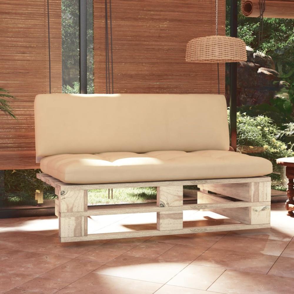 vidaXL Outdoor-Mittelsofa Paletten Imprägniertes Kiefernholz Bild 1