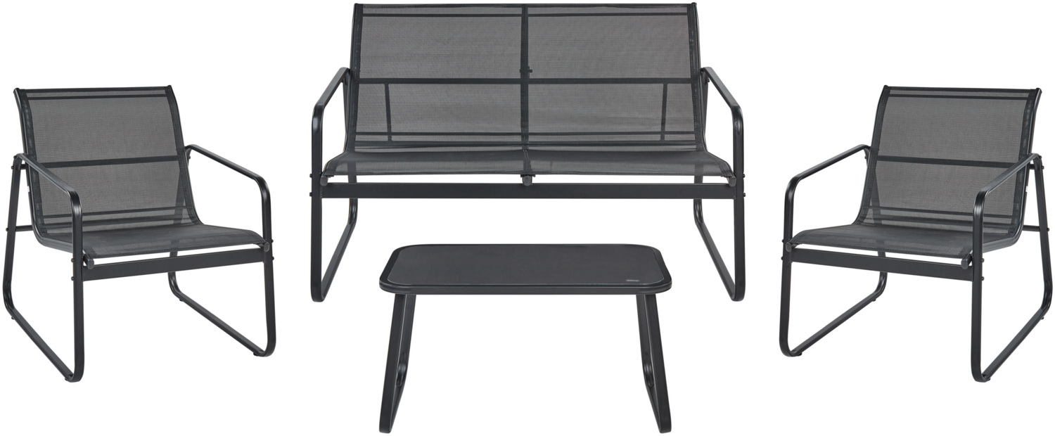 Lounge Set BARREA Metall Schwarz Bild 1