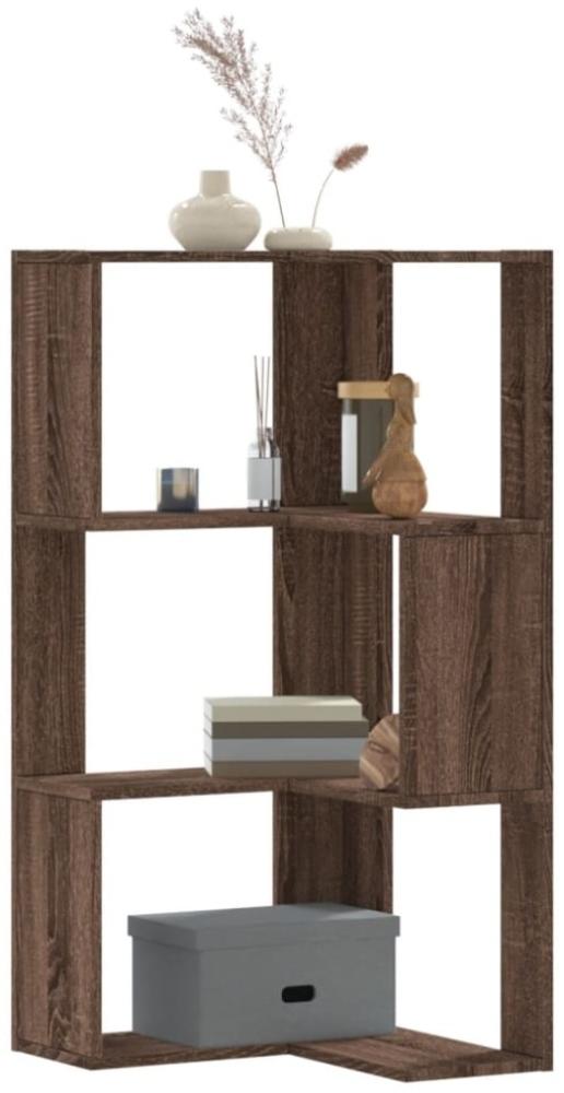 vidaXL Eck-Bücherregal 3 Böden Eichen-Optik 50x50x102 cm Holzwerkstoff 852597 Bild 1