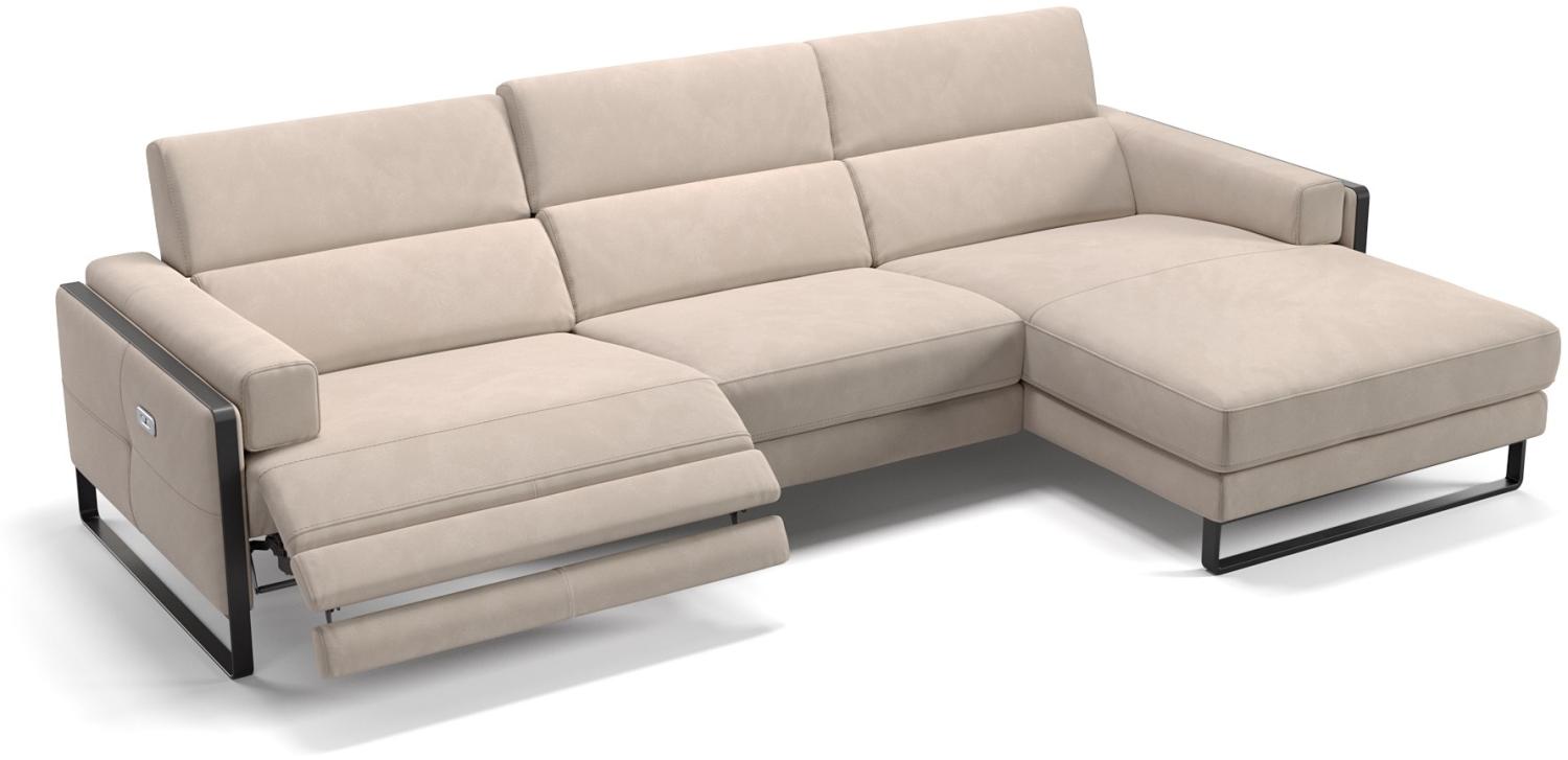 Sofanella Ecksofa MILO Eckcouch Wohnlandschaft Stoffsofa in Creme Bild 1