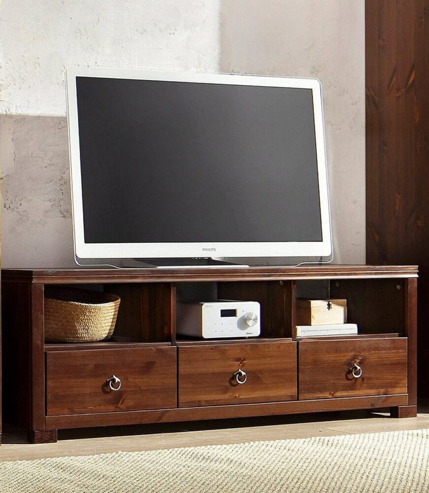 Home affaire TV-Board Gotland, Breite 147 cm, mit Schubladen und offenen Fächern, Massivholz, FSC® Bild 1