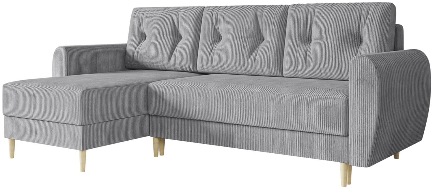 Ecksofa Jazon L Cord mit Bettkasten und Schlaffunktion (Farbe: Poso 110) Bild 1