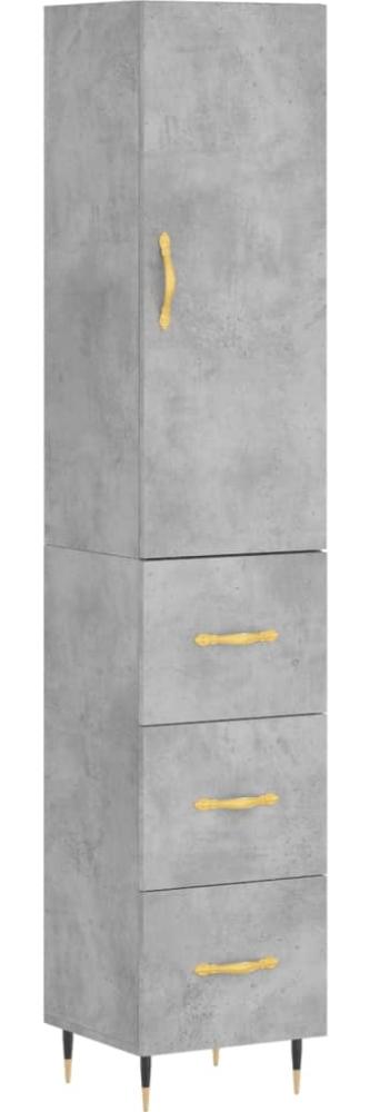 vidaXL Highboard Betongrau 34,5x34x180 cm Holzwerkstoff 3198837 Bild 1