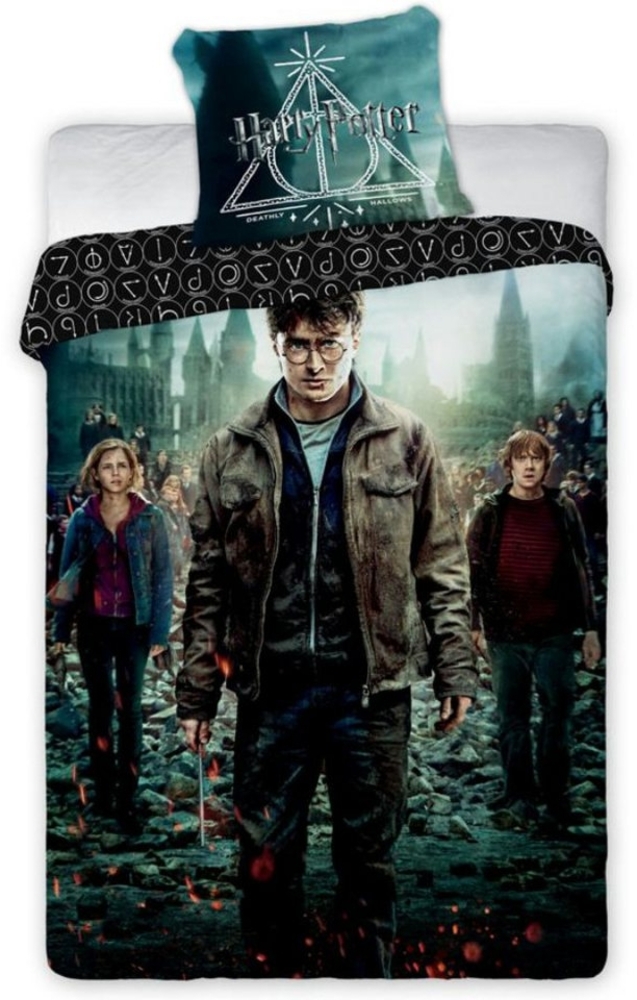 Harry Potter Bettwäsche Harry Potter Film Bettwäsche 2tlg Set 135x200 80x80 cm, 2 teilig, 100% Baumwolle Bild 1