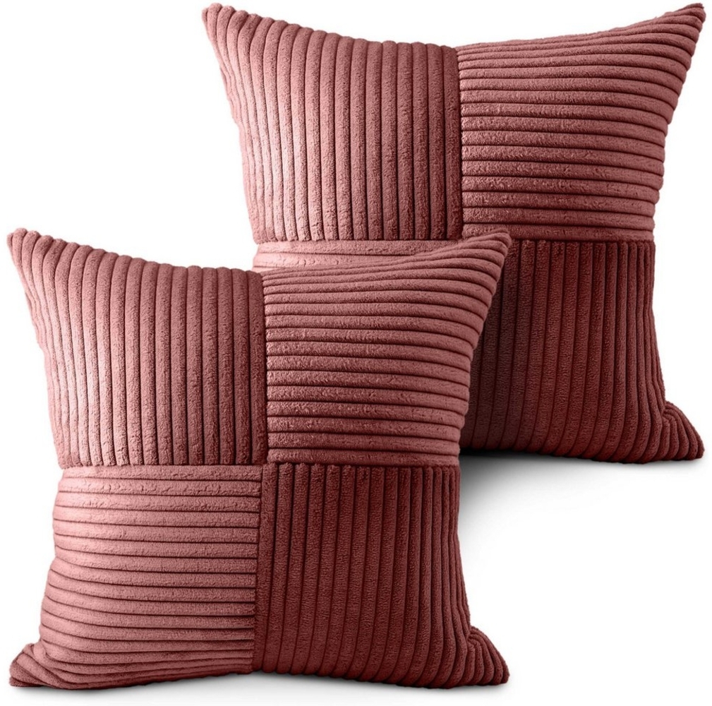 Amilian Dekokissen mit Füllung und Kissenbezug - Deko Kissen, Sofakissen, Zierkissen, (2 Stück), 40x40 cm, Kopfkissen mit Kissenfüllung Bild 1