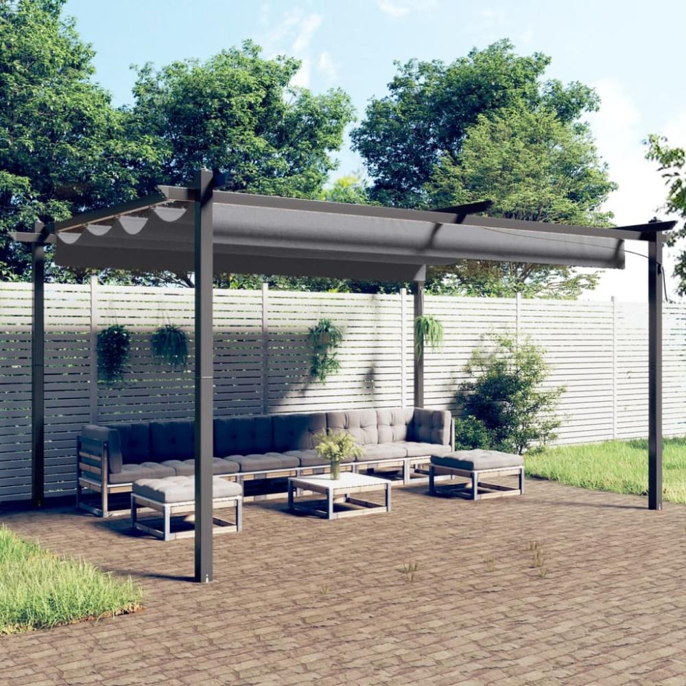 vidaXL Pavillon mit Ausziehbarem Dach 4x3 m Anthrazit 318538 Bild 1