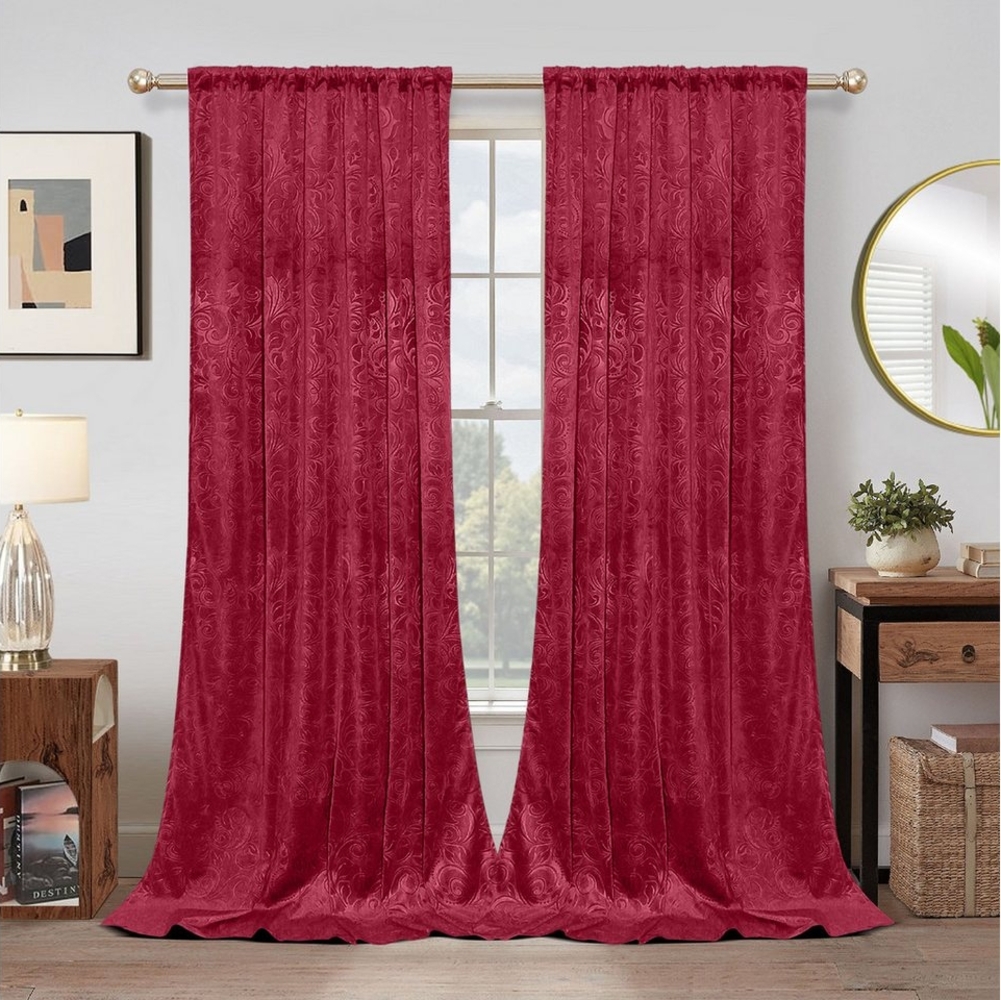 BTTO V&G Vorhang Gardinen Blickdicht Vorhang Samt Velvet Kräuselband, (2 St), blickdicht, Vorhang Wohnzimmer Bild 1