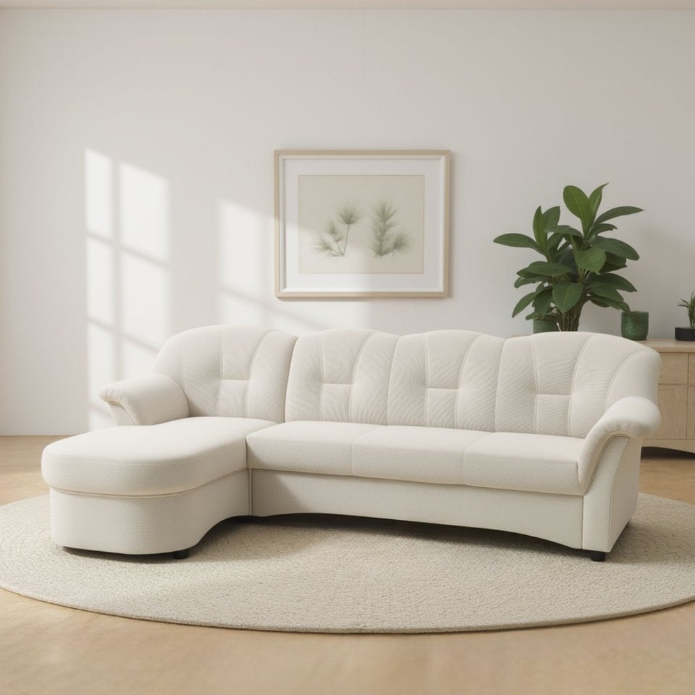 DOMO collection Ecksofa Flores Schlafsofa, B/T/H: 233/142/86 cm, L-Form, wahlweise mit Bettfunktion, wahlweise mit Federkern, auch in Leder Bild 1