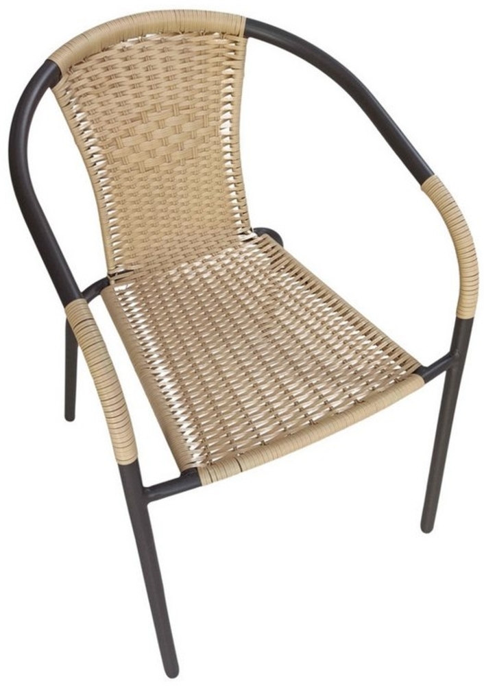 LC Garden Stapelstuhl Garvista Stapelstuhl 54x52x72cm schwarz Gartenstuhl Terassenstuhl, Pulverbeschichteter Stahl Bild 1