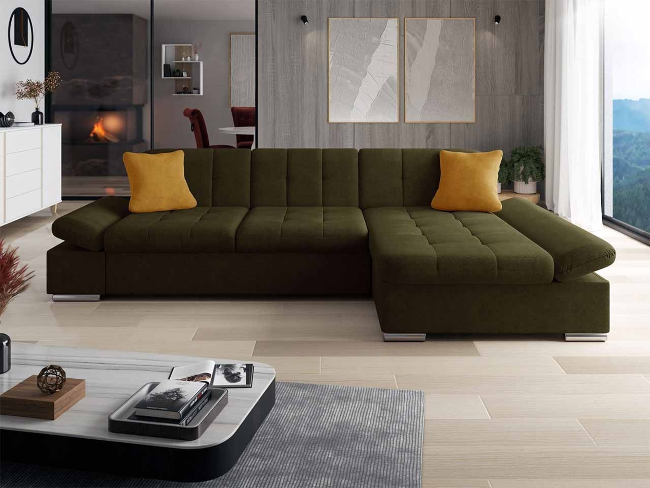 Ecksofa Malwi, Seite: Rechts, Farbe: Zetta 297 + Zetta 297 + Zetta 296 Bild 1