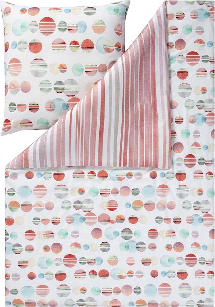 Estella Bettwäsche Dotty 4451 490 Rost Kuschelflanell 155x220 + 80x80 cm Bild 1